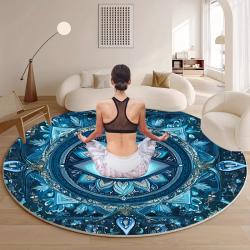 Mandala-Teppich mit dem Allsehenden Auge | Spirituelle und meditative Bodendekoration