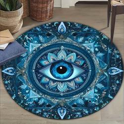 Mandala-Teppich mit dem Allsehenden Auge | Spirituelle und meditative Bodendekoration