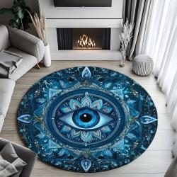 Mandala-Teppich mit dem Allsehenden Auge | Spirituelle und meditative Bodendekoration