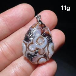 Gobi Akik Göz Boncukları - Dekoratif Amaçlı Doğal Çakra Reiki Şifa Taşları