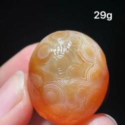 Gelbe Sardonyxperle | Natürliches Gobi-Achat-Exemplar & Chakra-Stein