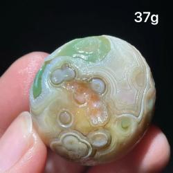 Gelbe Sardonyxperle | Natürliches Gobi-Achat-Exemplar & Chakra-Stein