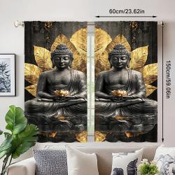 Tende per la meditazione zen: design con loto dorato per case tranquille