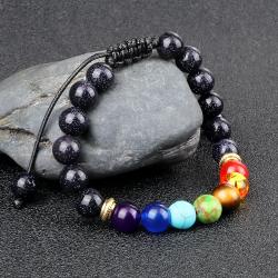 Équilibre et énergie : Bracelet en pierre de lave aux 7 chakras pour hommes et femmes