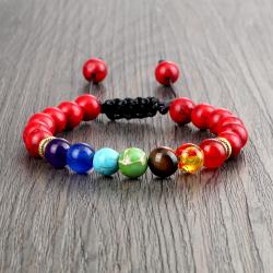 Équilibre et énergie : Bracelet en pierre de lave aux 7 chakras pour hommes et femmes