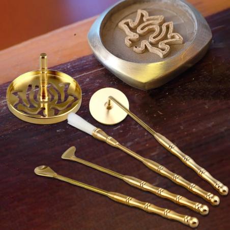 Kit fai da te per la produzione di incenso | Set in ottone da 5 pezzi per meditazione e aromaterapia