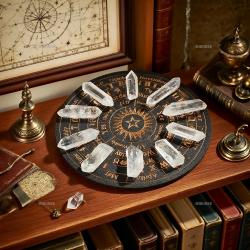 Set di cristalli bianchi naturali: meditazione, divinazione e stregoneria