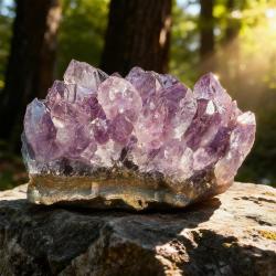 Cluster di cristallo di ametista: campione di minerale naturale per decorazioni e guarigione