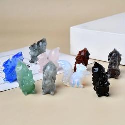Écureuil en cristal sculpté : Pierre de décoration et de méditation unique