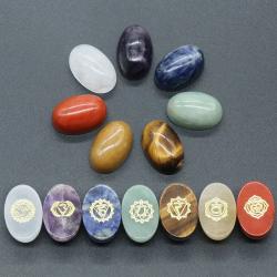 Kit de guérison Reiki : 7 pendules et pierres pour les chakras