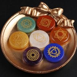 Kit de guérison Reiki : 7 pendules et pierres pour les chakras