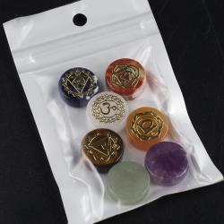 Kit de guérison Reiki : 7 pendules et pierres pour les chakras