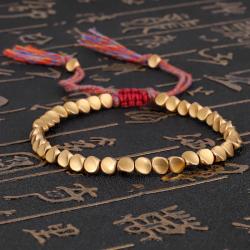 Braccialetto tibetano con perline di rame: stile etnico, fatto a mano e boho