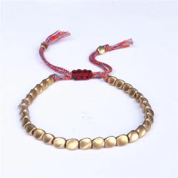 Braccialetto tibetano con perline di rame: stile etnico, fatto a mano e boho