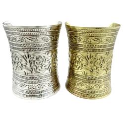 Geniş, Vintage Alaşımlı Manşet Bileklik - Bohem Çingene Tarzı