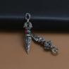 Tibetisches Phurba-Anhänger-Set | 2-teiliges Schmuckamulett aus Legierung