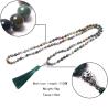 Hint Oniks 108 Boncuklu Mala | Meditasyon İçin Tibet Püsküllü Kolye