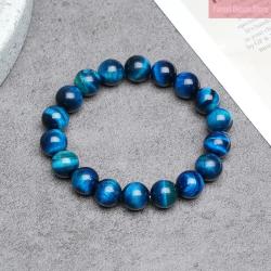 Bracelet Œil de Tigre Bleu | Bijou de guérison des chakras et de méditation