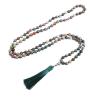 Hint Oniks 108 Boncuklu Mala | Meditasyon İçin Tibet Püsküllü Kolye