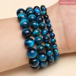 Bracelet Œil de Tigre Bleu | Bijou de guérison des chakras et de méditation