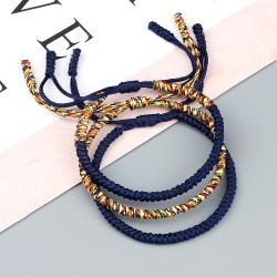 Braccialetti portafortuna buddisti tibetani | Braccialetti dell'amicizia fatti a mano con nodo di corda...