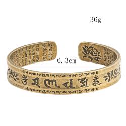 Bakır Lotus Çiçeği Bileklik - Tibet Budist Mantra Koruması