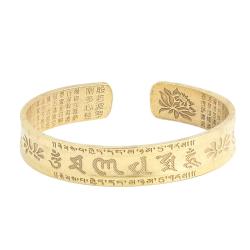 Kupferarmband mit Lotusblume – Schutz durch tibetisch-buddhistische Mantras