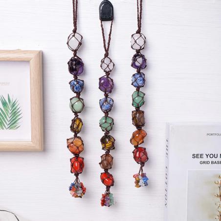 Ciondolo di cristallo naturale per la guarigione dei chakra - Decorazione Feng Shui