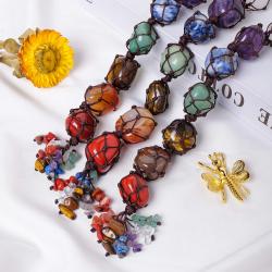 Ciondolo di cristallo naturale per la guarigione dei chakra - Decorazione Feng Shui