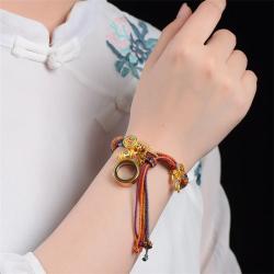 Bracelet Thangka tibétain Tara Verte : Bénédictions et Protection