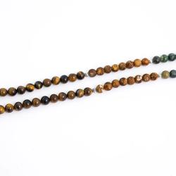 Mala in occhio di tigre naturale e onice | Collana da meditazione con 108 perle