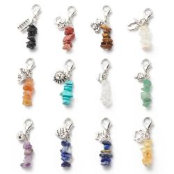 Breloques en cristal de chakra : 12 porte-clés et pendentifs en pierre Reiki