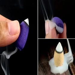 Cônes d'encens naturels : Fumée relaxante de cascade et parfum de lavande