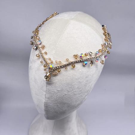 Vintage Rhinestone Head Chain: Boho Crystal Headdress