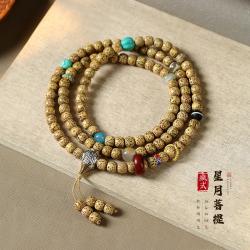 Armband mit tibetischen Buddha-Perlen | Boho-Mala im Lagenlook | Meditation & Stil