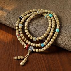 Armband mit tibetischen Buddha-Perlen | Boho-Mala im Lagenlook | Meditation & Stil