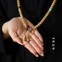 Armband mit tibetischen Buddha-Perlen | Boho-Mala im Lagenlook | Meditation & Stil