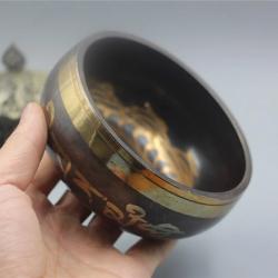 Handgefertigte tibetische Klangschalen | Klangschalen aus Messing aus Nepal für die Meditation ...