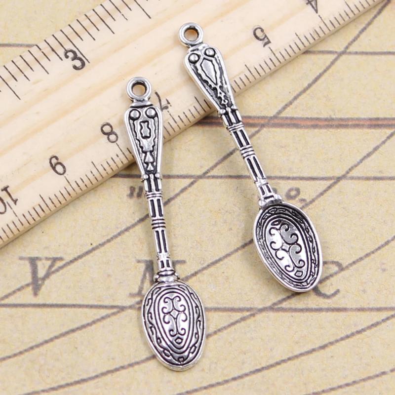 Tibetan Silver Charm Spoons (10 Pack) - DIY Jewelry Making