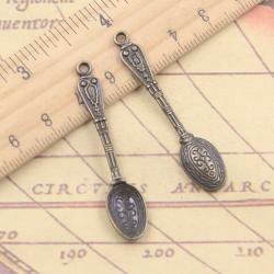 Tibetan Silver Charm Spoons (10 Pack) - DIY Jewelry Making