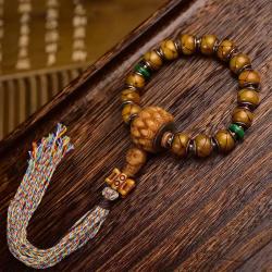 Bracciale con perline di riflusso in argento tibetano - Stile retrò e unico