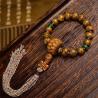 Bracciale con perline di riflusso in argento tibetano - Stile retrò e unico