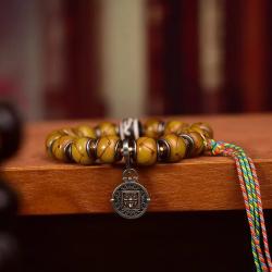Bracciale con perline di riflusso in argento tibetano - Stile retrò e unico