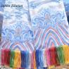 Auspicious Silk Hada: Tibetan 5-Color Dragon & Bat Embroidery