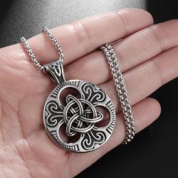Collana con nodo celtico per uomo | Regalo di gioielli con amuleto runico