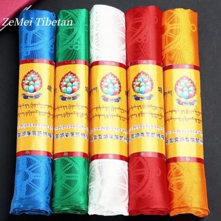 İşlemeli Tibet Hada İpek Kumaş - 5 Renk, Bereket ve Dekorasyon