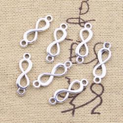 Infinity-Charm-Set: 50 antike Silberanhänger zum Selbermachen von Schmuck