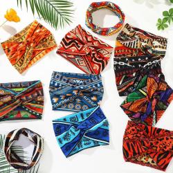 Bandeau de yoga bohème | Large et résistant, style imprimé africain