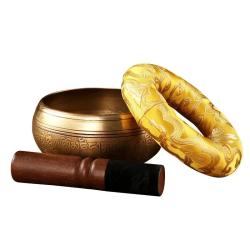 Singing Bowls Set - Handcrafted, Mantra Design, Yoga & Meditation