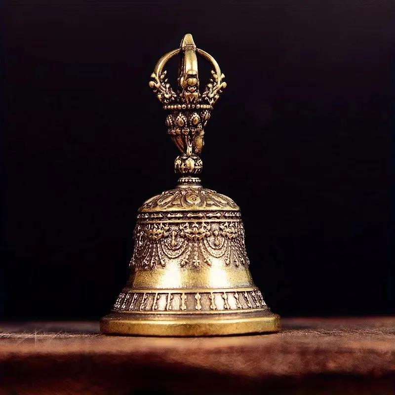 Tibetan Brass Wind Bell - Handmade Drop Bell for Home Decor
